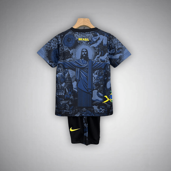 Brazil "Jesus" Premium Blue Kids Size Kit